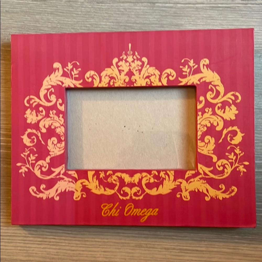 Chi Omega red and gold picture frame 4x6